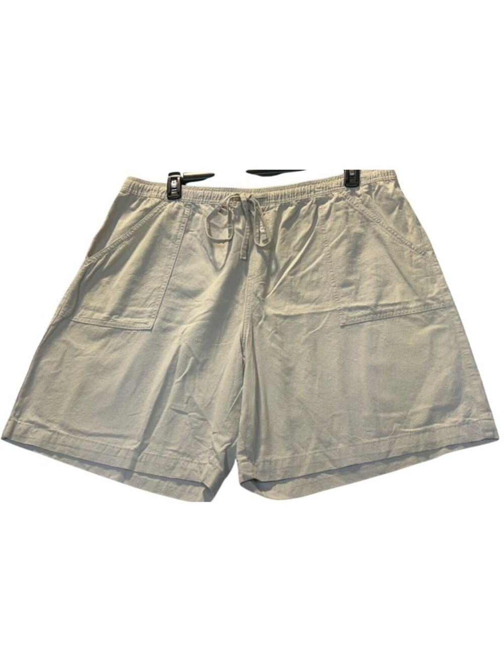 Style & Co Womens XXL Khaki Drawstring Shorts With Elastic Waist & Pockets